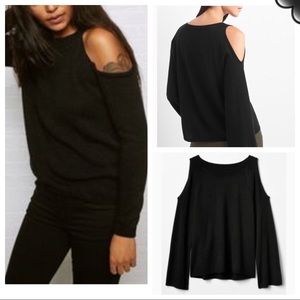 GAP A-Line cold shoulder Merino Wool pullover